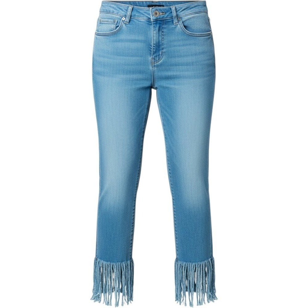 A.Z.I. New York aqua blue jeans, Fringe size 2.